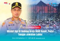 Kapolres Konawe Utara, AKBP Rico Fernanda, menegaskan pihaknya serius mengusut penyebab kebakaran gudang arsip BKAD Konut.