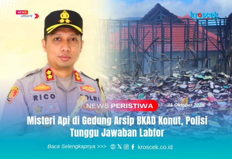 Kapolres Konawe Utara, AKBP Rico Fernanda, menegaskan pihaknya serius mengusut penyebab kebakaran gudang arsip BKAD Konut.