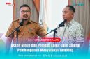 FORUM DISCUSSION GROUP - Sekretaris Daerah Kabupaten Konawe Utara, Dr. Safruddin, S.Pd., M.Pd., bersama Manager Legal & External Affairs Askon Group, Bambang Wijonarko, saat membuka kegiatan Forum Group Discussion (FGD) penyusunan Rencana Induk Program Pengembangan dan Pemberdayaan Masyarakat (RI PPM), Selasa (14/10/2025).