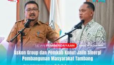 FORUM DISCUSSION GROUP - Sekretaris Daerah Kabupaten Konawe Utara, Dr. Safruddin, S.Pd., M.Pd., bersama Manager Legal & External Affairs Askon Group, Bambang Wijonarko, saat membuka kegiatan Forum Group Discussion (FGD) penyusunan Rencana Induk Program Pengembangan dan Pemberdayaan Masyarakat (RI PPM), Selasa (14/10/2025).