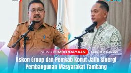 FORUM DISCUSSION GROUP - Sekretaris Daerah Kabupaten Konawe Utara, Dr. Safruddin, S.Pd., M.Pd., bersama Manager Legal & External Affairs Askon Group, Bambang Wijonarko, saat membuka kegiatan Forum Group Discussion (FGD) penyusunan Rencana Induk Program Pengembangan dan Pemberdayaan Masyarakat (RI PPM), Selasa (14/10/2025).