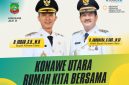 Bupati Konawe Utara, H. Ikbar, S.H., M.H., bersama Wakil Bupati, H. Abuhaera, S.Sos., M.Si., dalam visi bersama Konawe Utara Rumah Kita Bersama pada periode pemerintahan Konasara Jilid III.