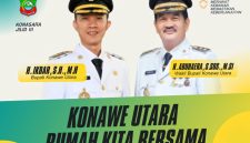 Bupati Konawe Utara, H. Ikbar, S.H., M.H., bersama Wakil Bupati, H. Abuhaera, S.Sos., M.Si., dalam visi bersama Konawe Utara Rumah Kita Bersama pada periode pemerintahan Konasara Jilid III.