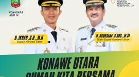 Bupati Konawe Utara, H. Ikbar, S.H., M.H., bersama Wakil Bupati, H. Abuhaera, S.Sos., M.Si., dalam visi bersama Konawe Utara Rumah Kita Bersama pada periode pemerintahan Konasara Jilid III.