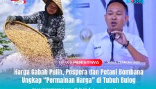 Ketua Pospera Bombana, Asri Grandong (Kanan), saat memberikan keterangan pers terkait dugaan “permainan harga” gabah oleh oknum di tubuh Bulog, yang berdampak pada anjloknya harga di tingkat petani. Kini harga gabah dilaporkan kembali normal setelah adanya audiensi antara Pospera, Forum Petani Bersatu Bombana (FPBB), dan pihak Pemerintah Kabupaten Bombana, Selasa (21/10/2025).  