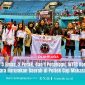 WTFC Konawe Utara - Atlet Wanggudu Taekwondo Fighter Club (WTFC) Konawe Utara foto bersama usai meraih prestasi gemilang di ajang Poltek Cup 2025 di Makassar, dengan torehan 3 emas, 2 perak, dan 1 perunggu, Minggu (26/10/2025).