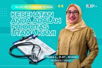 Plt Direktur BLUD RS Konawe Utara Riska L., S.ST., M.Kes. menegaskan komitmen pelayanan dengan moto “Kesehatan Anda Adalah Prioritas Utama Kami.”