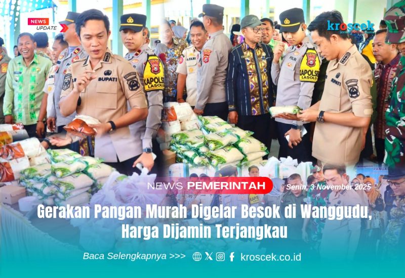 GERAKAN PANGAN MURAH - Pemerintah Kabupaten Konawe Utara bersama jajaran Forkopimda usai menggelar pelaksanaan Gerakan Pangan Murah di Kecamatan Lasolo Minggu lalu, terlihat Bupati Ikbar bersama sejumlah pejabat memeriksa kualitas dan ketersediaan bahan pangan seperti beras, gula, dan kebutuhan pokok lainnya. Kegiatan ini bertujuan memastikan harga tetap terjangkau dan stok aman untuk masyarakat. Foto: Istimewa.**
