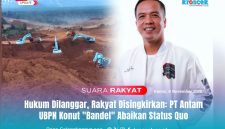 Alat berat terlihat beroperasi di kawasan tambang Mandiodo, Konawe Utara, Ketua DPW PPWI Sultra, La Songo, mengkritik PT Antam UBPN Konawe Utara karena diduga mengabaikan status quo dan merugikan masyarakat.