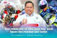 Ketua Ikatan Motor Indonesia (IMI) Provinsi Sulawesi Tenggara (Sultra), Anton Timbang mendukung penuh program pembangunan sirkuit balap motor permanen di Kecamatan Wawolesea, Kabupaten Konawe Utara (Konut).