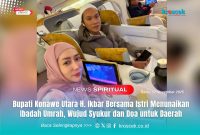 Bupati Konawe Utara, H. Ikbar, S.H., M.H., bersama istri Hj. Wisra Wastawati, S.Tr.Keb., dalam perjalanan menuju Tanah Suci untuk menunaikan ibadah umrah tahun 2025. Perjalanan spiritual ini menjadi wujud rasa syukur sekaligus doa bagi kemajuan dan kesejahteraan daerah Konawe Utara.