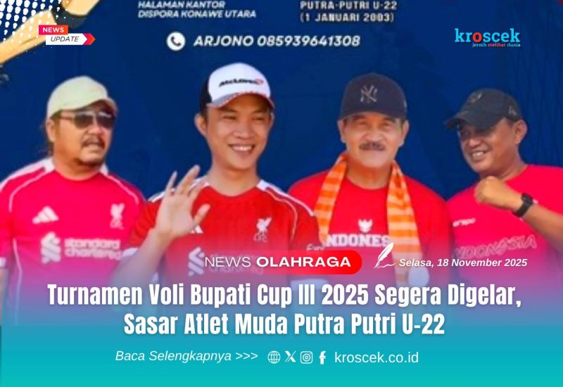 Bupati Konawe Utara, H
 Ikbar, dan Wakil Bupati Konawe Utara, H. Abuhaera, Sekda Konawe Utara, Dr. Safruddin, dan Kadispora Konawe Utara, M. Nurhidayat Ufi, sekaligus sebagai Pembina olahraga Kabupaten Konawe Utara  pada persiapan pelaksanaan Turnamen Voli Bupati Cup III 2025 Fokuskan pembinaan atlet muda putra–putri U-22.