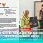 Arifin Lapotende (Kemeja hitam), hadir langsung mengambil rapor anaknya, Senandung Putri Lapotende di SMP Negeri 1 Oheo. Sabtu (20/12/2025).