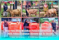 Warga Desa Paka Indah menerima bantuan ternak sapi dan tandon air bersih melalui Dana Desa (DD) Tahun Anggaran 2025 sebagai upaya pemerataan bantuan dan penguatan ketahanan ekonomi.