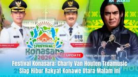 Festival Konasara 2026 menyambut HUT Konawe Utara ke-19 Tahun dan Tahun baru 2026, merupakan representatif dari visi besar pemerintah daerah, memperkuat identitas lokal, menggerakkan ekonomi rakyat dengan menghadirkan Charly Van Houten bersama Treamusic hadir sebagai bintang tamu utama.