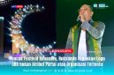 Logo Bulan Sabit berlafadz 99 Asmaul Husna | Dr. Ir. H. Ruksamin, S.T., M.Si., IPU, ASEAN Eng, saat memberikan sambutannya pada malam puncak Festival Konasara di Bundaran CBD Konasara, Jum'at malam (02/01/2026). Foto: Antho/Kroscek.co id