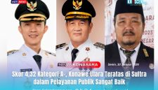 Bupati Konawe Utara, H. Ikbar, S.H., M.H., - Wakil Bupati Konawe Utara, H. Abuhaera, S.Sos., M.Si., - Sekretaris Daerah Konawe Utara, Dr. Safruddin, S.Pd., M.Pd.