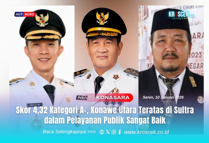 Bupati Konawe Utara, H. Ikbar, S.H., M.H., - Wakil Bupati Konawe Utara, H. Abuhaera, S.Sos., M.Si., - Sekretaris Daerah Konawe Utara, Dr. Safruddin, S.Pd., M.Pd.