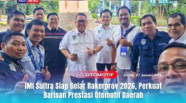 Ketua Ikatan Motor Indonesia (IMI) Sulawesi Tenggara (Sultra), Anton Timbang (tengah kaca mata) bersama Pengurus IMI Sultra siap gelar pelaksanaan Rakerprov IMI Sultra 2026 guna memperkuat pembinaan dan prestasi otomotif daerah.