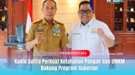 Gubernur Sulawesi Tenggara, Andi Sumangerukka bersama Ketua Kadin Sultra, Anton Timbang, menunjukkan komitmen sinergi memperkuat ketahanan pangan dan pemberdayaan UMKM melalui dukungan terhadap program prioritas pemerintah daerah Provinsi Sultra.