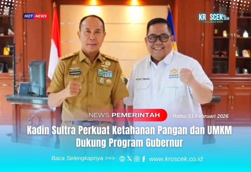 Gubernur Sulawesi Tenggara, Andi Sumangerukka bersama Ketua Kadin Sultra, Anton Timbang, menunjukkan komitmen sinergi memperkuat ketahanan pangan dan pemberdayaan UMKM melalui dukungan terhadap program prioritas pemerintah daerah Provinsi Sultra.