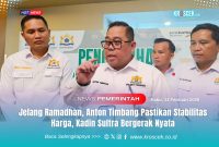 Ketua Kadin Sultra, Anton Timbang memastikan jelang Ramadhan ketersediaan dan harga bahan pasokan daya beli masyarakat tetap terjaga.