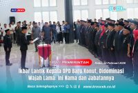 Bupati Konawe Utara, H. Ikbar, S.H., M.H., memimpin Pelantikan dan Pengambilan Sumpah/Janji Pejabat Pimpinan Tinggi Pratama, Pejabat Administrator, Pejabat Pengawas dan Pejabat Fungsional Kesehatan yang diberi tugas tambahan di Lingkungan Pemkab Konut, di Gedung Laika Konasara Kompleks Perkantoran, Kelurahan Wanggudu, Rabu (18/02/2026). Foto: Istimewa/Kroscek.co.id